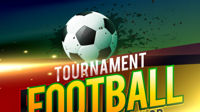 football tournament vector background design with light effects