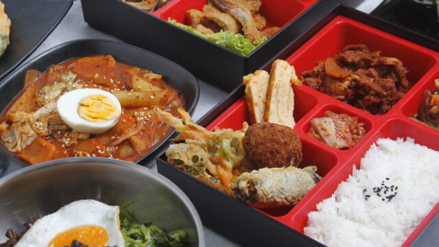 Freshly cooked assorted Korean food