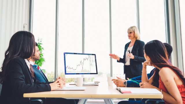 Stock market data chart analysis by ingenious computer software